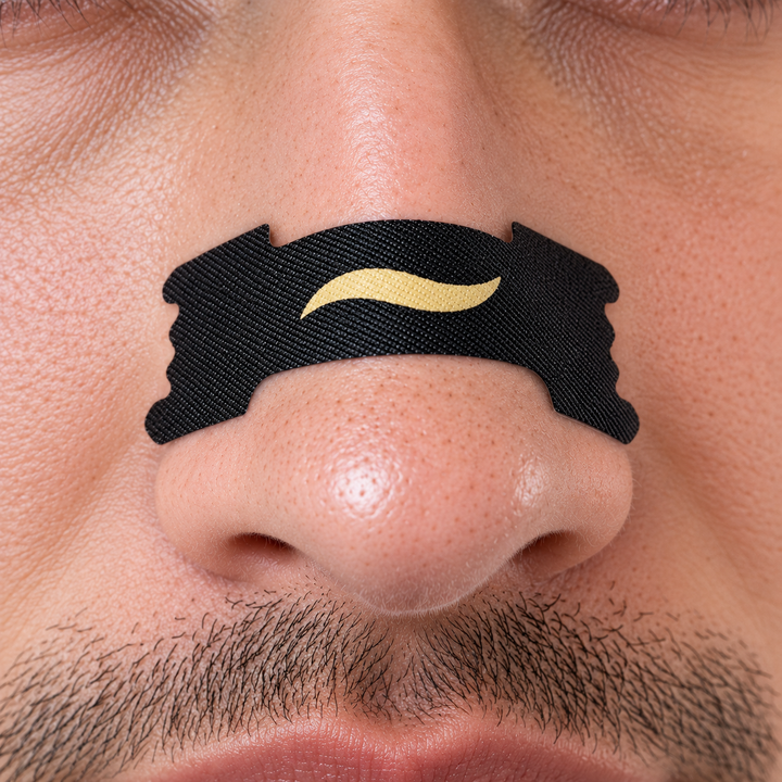 Bande nasale OXYZÈNE portée sur le nez