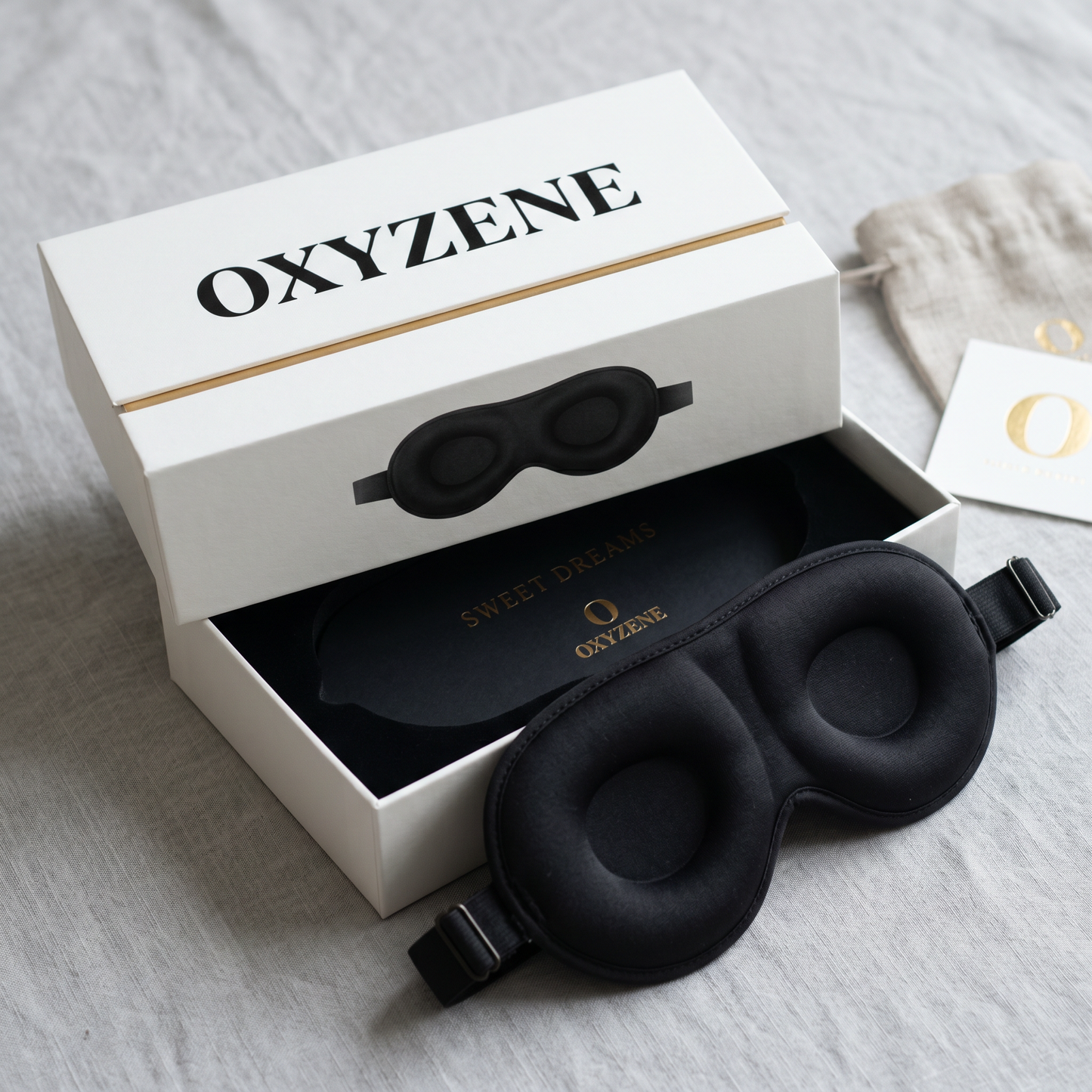 Packaging du masque de sommeil OXYZENE
