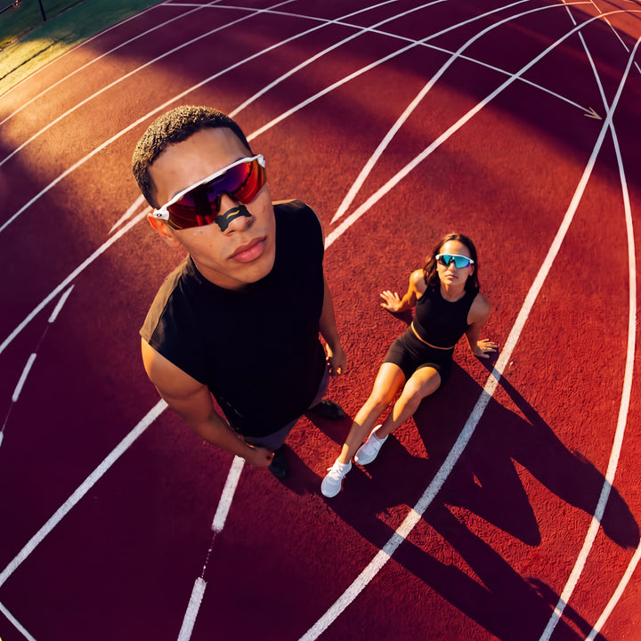 Athlètes en plein effort avec la bande nasale OXYZÈNE